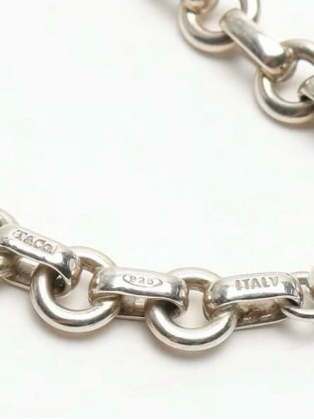 Vintage Tiffany & Co. Sterling Silver Round Donut Link Bracelet - Picture 3 of 4